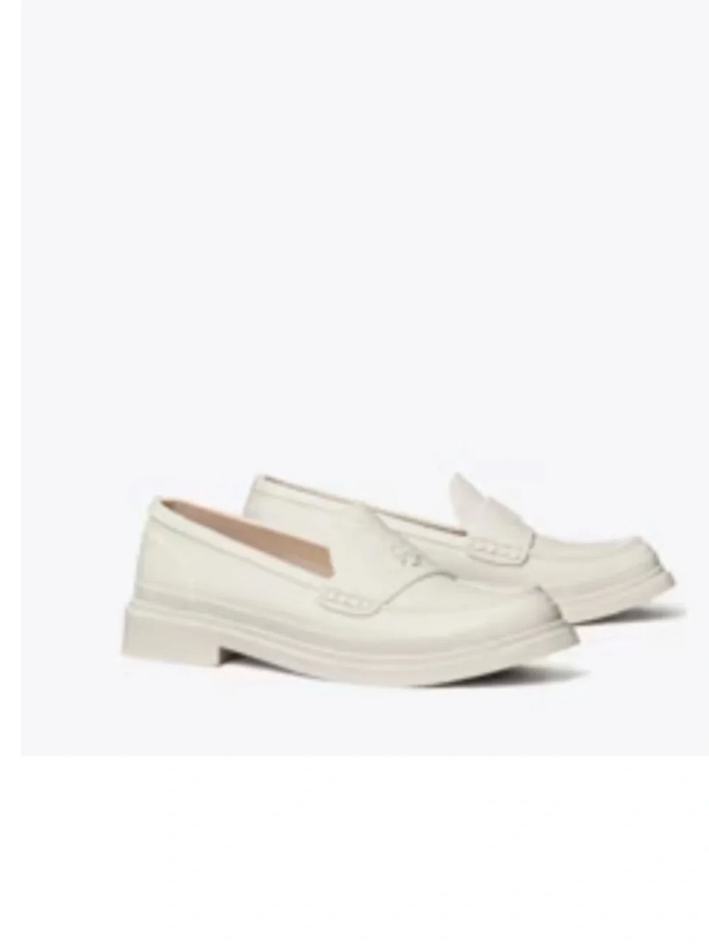 Tory Burch off-white water proof loafers